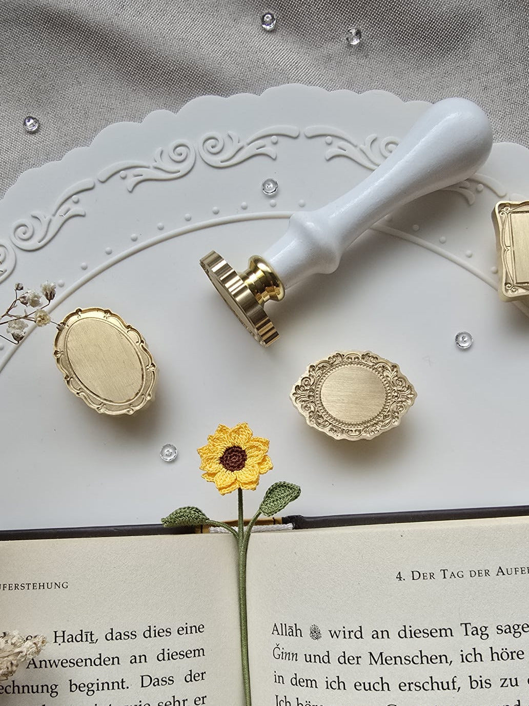 Marque-page tournesol au crochet - Rosewood Cottage